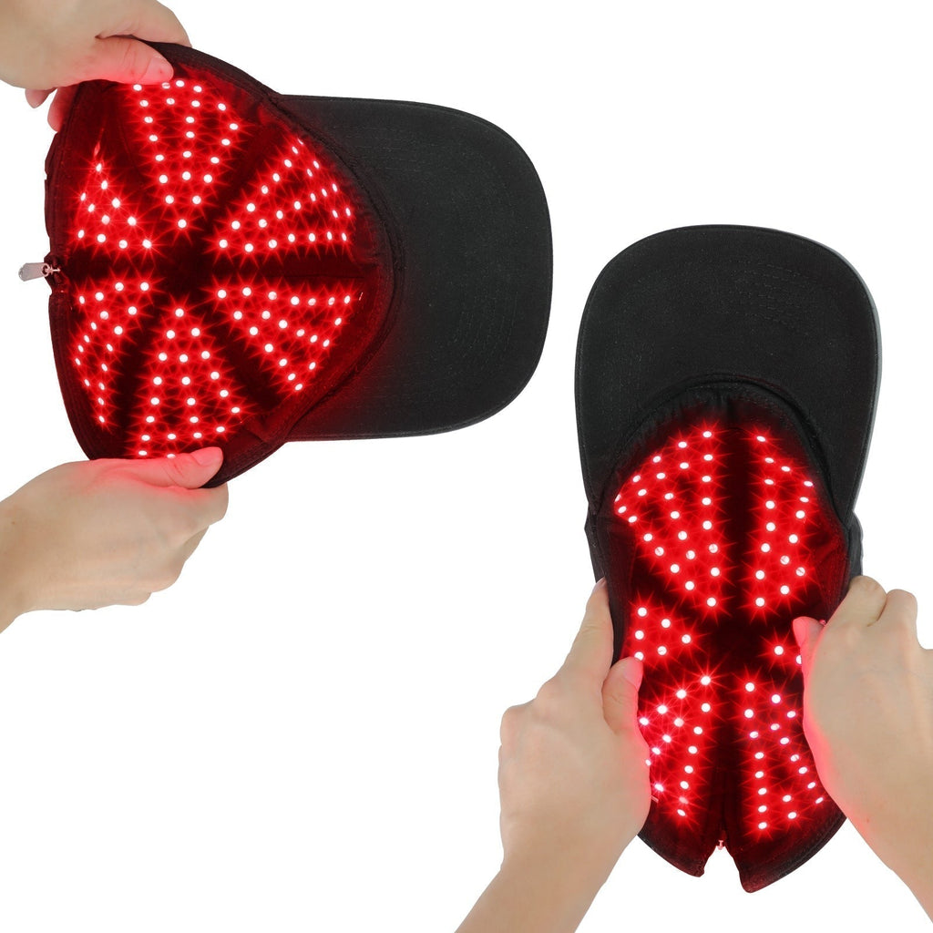 Gorro de luz roja para el crecimiento del cabello – Terapia de luz infrarroja para un cabello más grueso y abundante