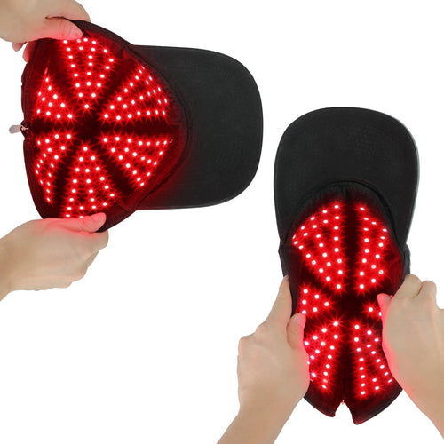 Gorro de luz roja para el crecimiento del cabello – Terapia de luz infrarroja para un cabello más grueso y abundante