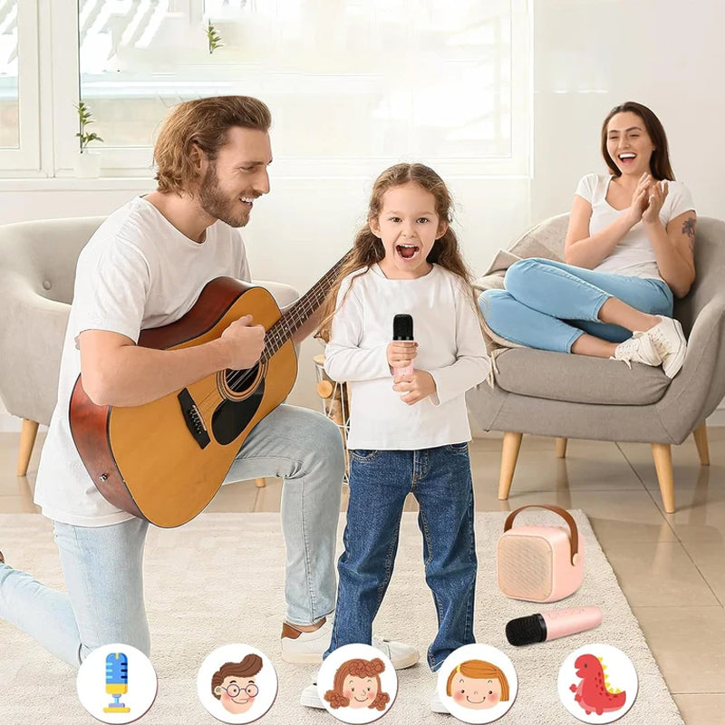Karaoke para Niños: Máquina Inalámbrica con Micrófonos