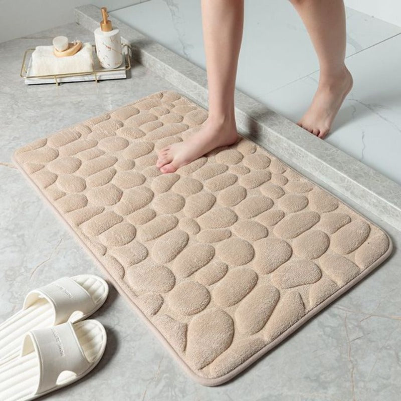 Alfombrilla de Baño de Espuma Viscoelástica con Diseño de Piedras