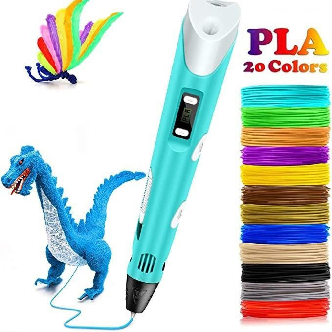 Lápiz 3D para Niños con 20 Filamentos de Color y Configuración Fácil