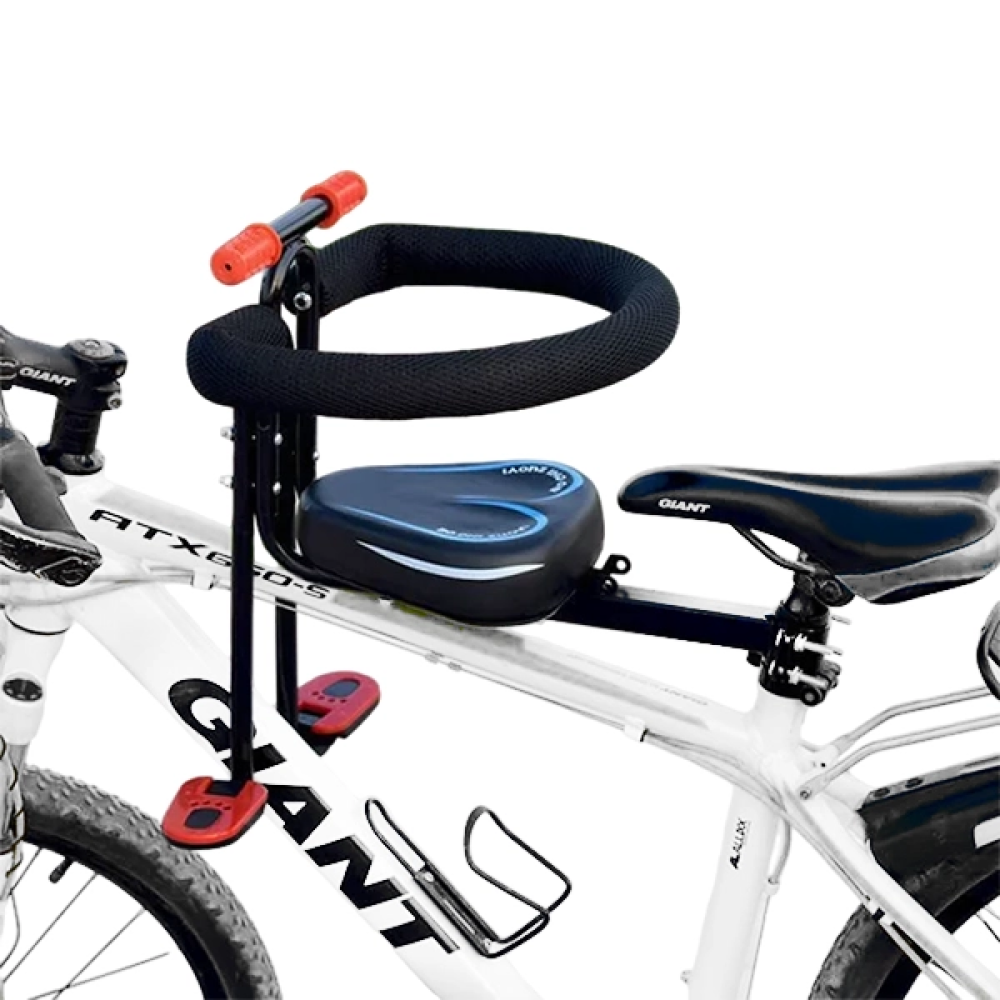 Asiento de bicicleta para niños montado en la parte delantera para adultos