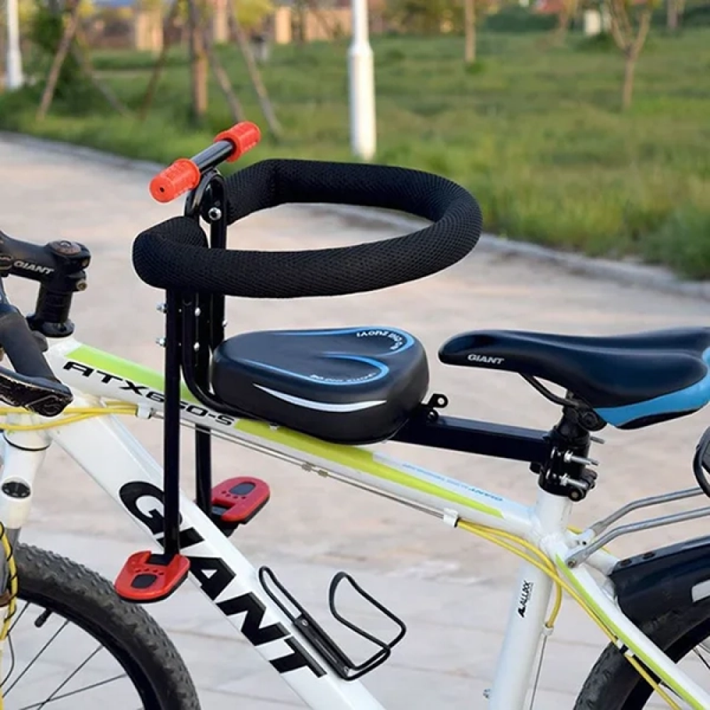 Asiento de bicicleta para niños montado en la parte delantera para adultos