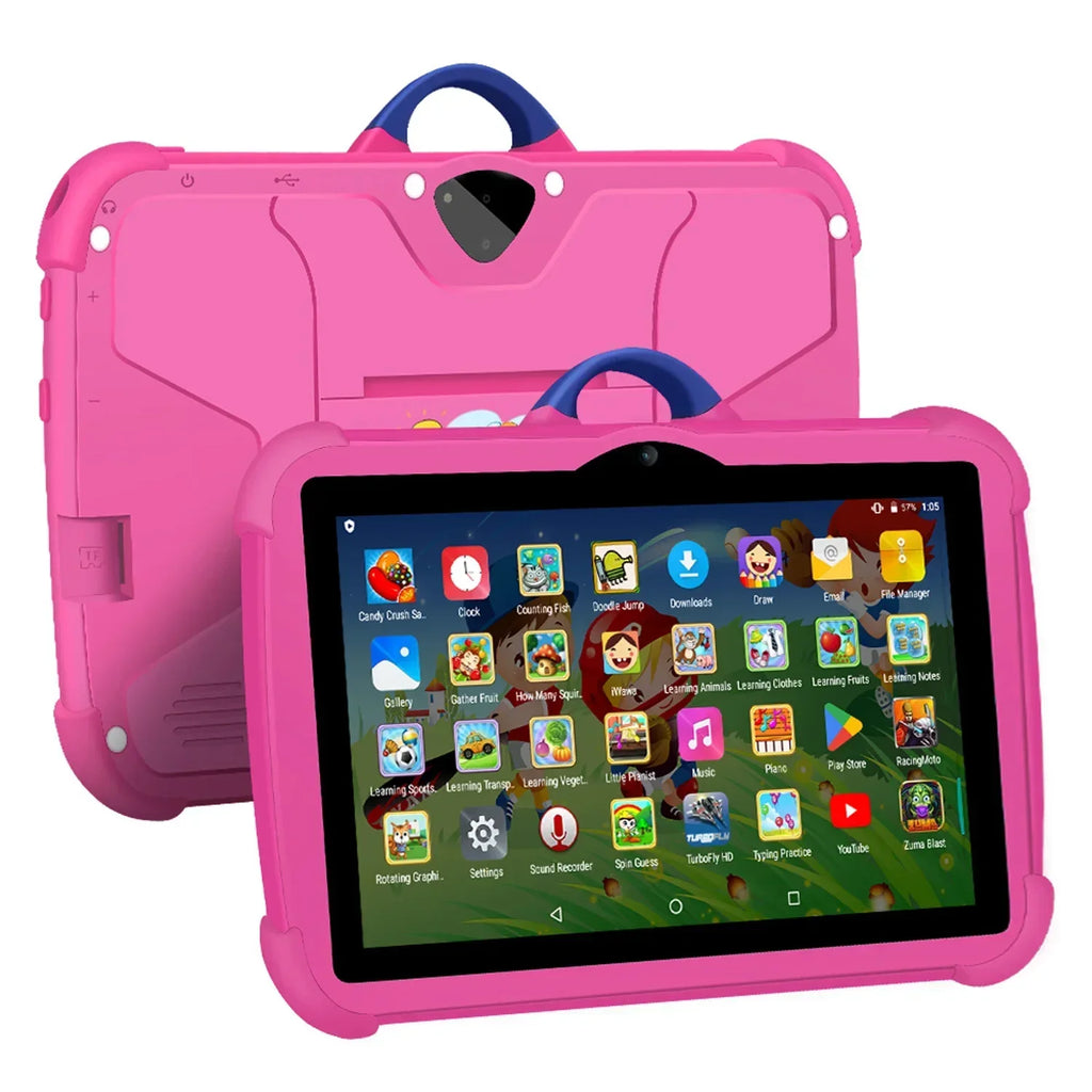 Tableta Infantil de 7 Pulgadas | Patrón de Caricatura & Android | 64GB de Almacenamiento