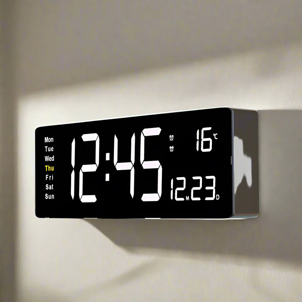 Reloj Digital Acrílico Colorido | Reloj LED Moderno con USB