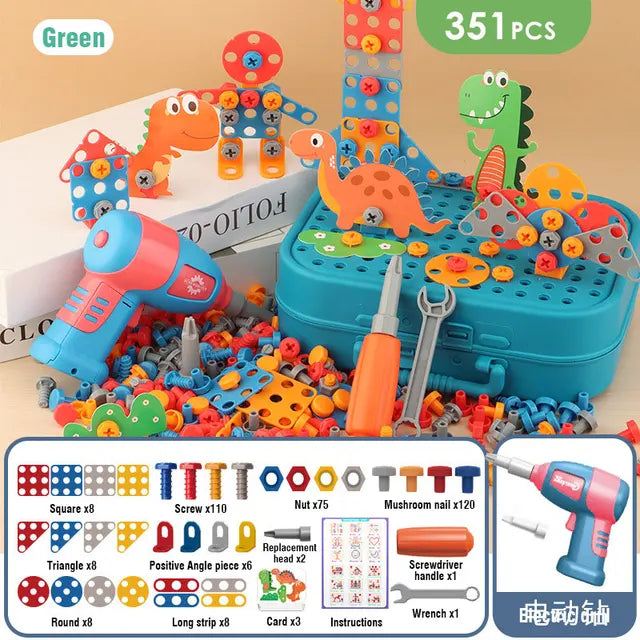 Juego de Construcción Creativo con Taladro: Juguete Educativo para Niños