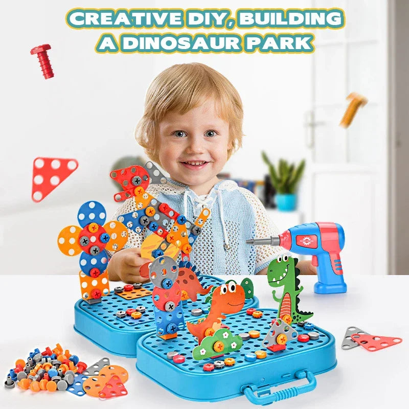 Juego de Construcción Creativo con Taladro: Juguete Educativo para Niños