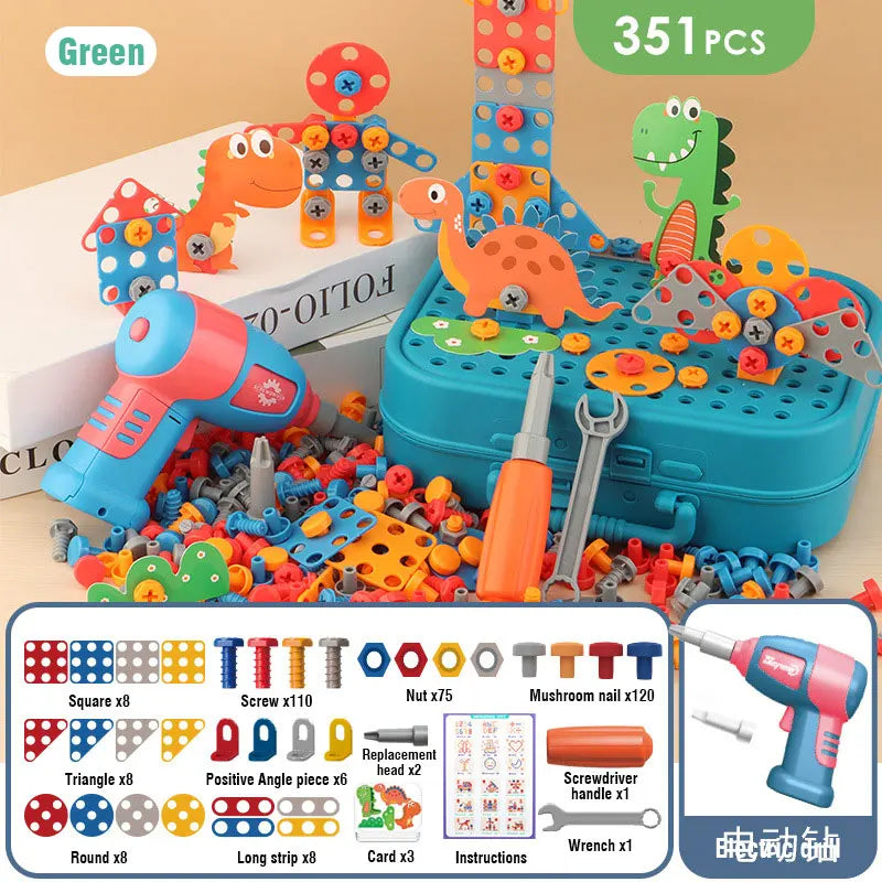Juego de Construcción Creativo con Taladro: Juguete Educativo para Niños