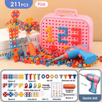 Juego de Construcción Creativo con Taladro: Juguete Educativo para Niños