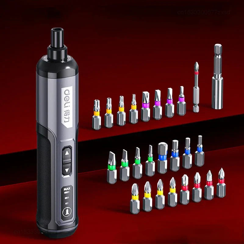Kompakt Mini Destornillador Eléctrico y Juego de Brocas – Potencia Inalámbrica