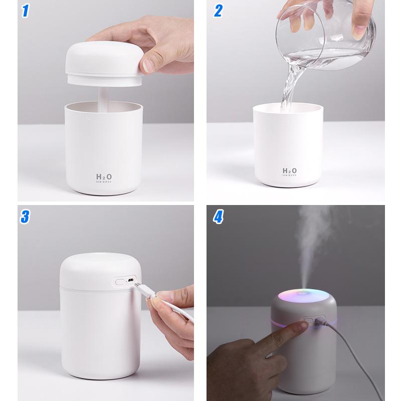 Mini Purificador de Aire con Iluminación LED