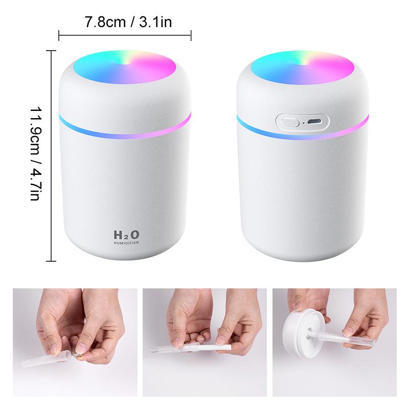Mini Purificador de Aire con Iluminación LED