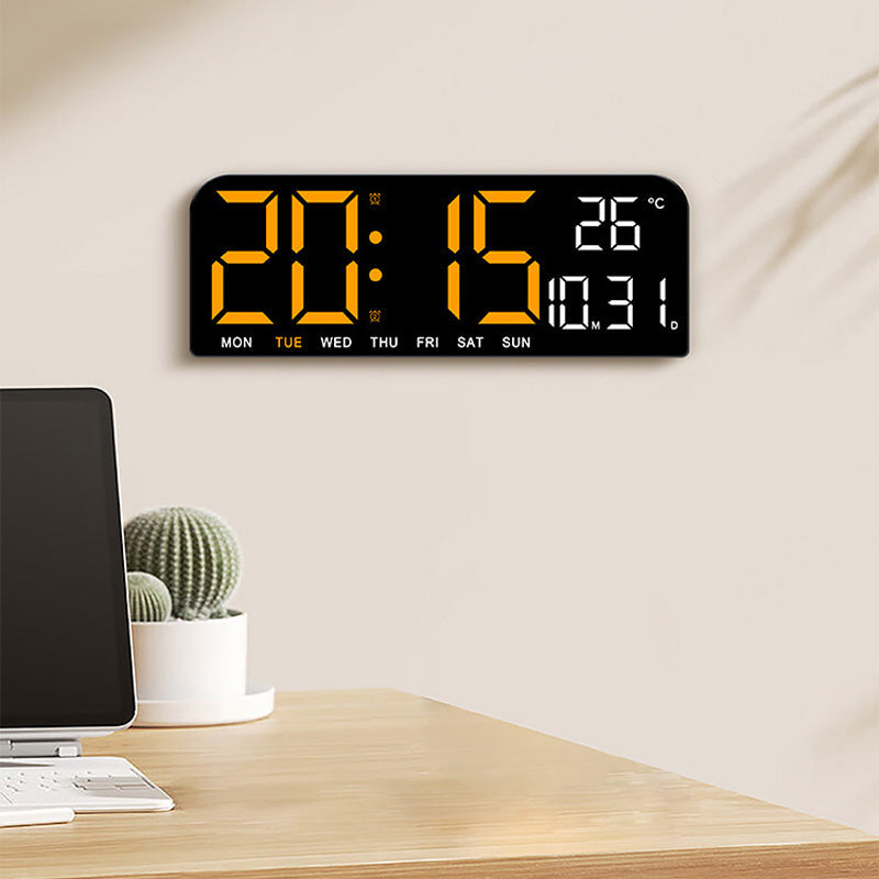 Reloj despertador digital LED de género neutro con gran pantalla HD