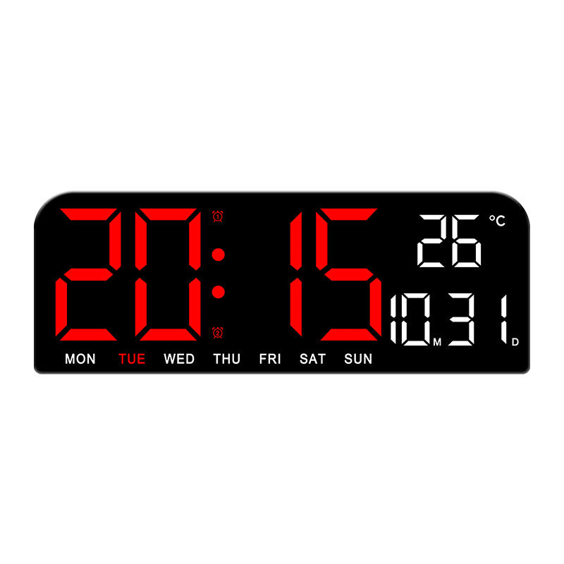 Reloj despertador digital LED de género neutro con gran pantalla HD