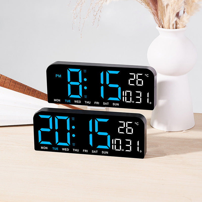 Reloj despertador digital LED de género neutro con gran pantalla HD