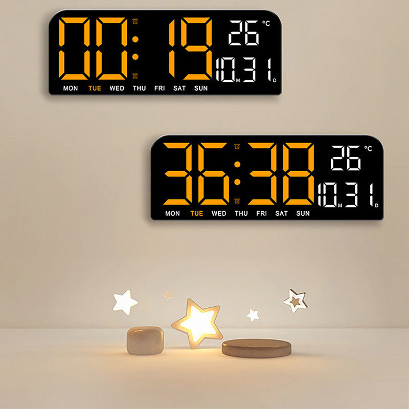 Reloj despertador digital LED de género neutro con gran pantalla HD