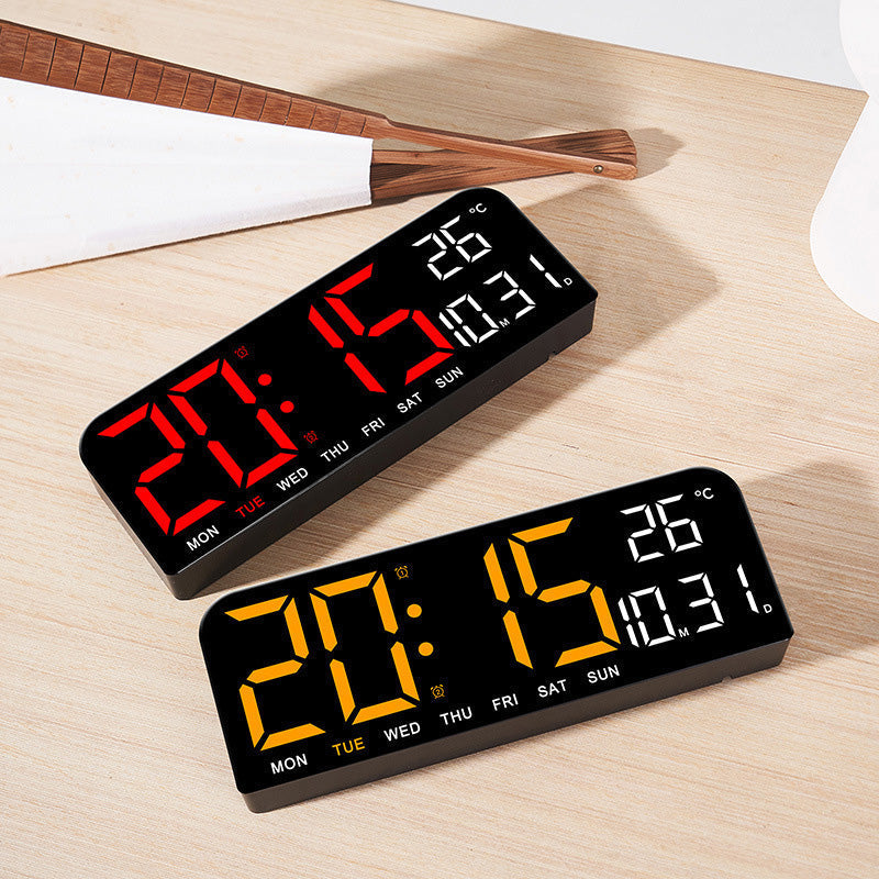 Reloj despertador digital LED de género neutro con gran pantalla HD