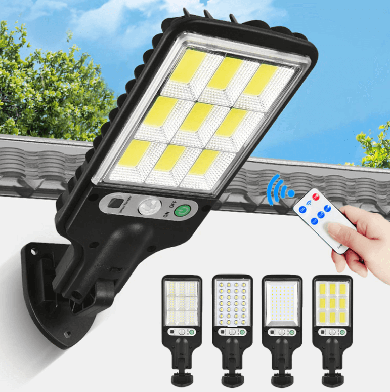 Luz de Inundación Solar Impermeable y Potente con Sensor de Movimiento para Uso Exterior