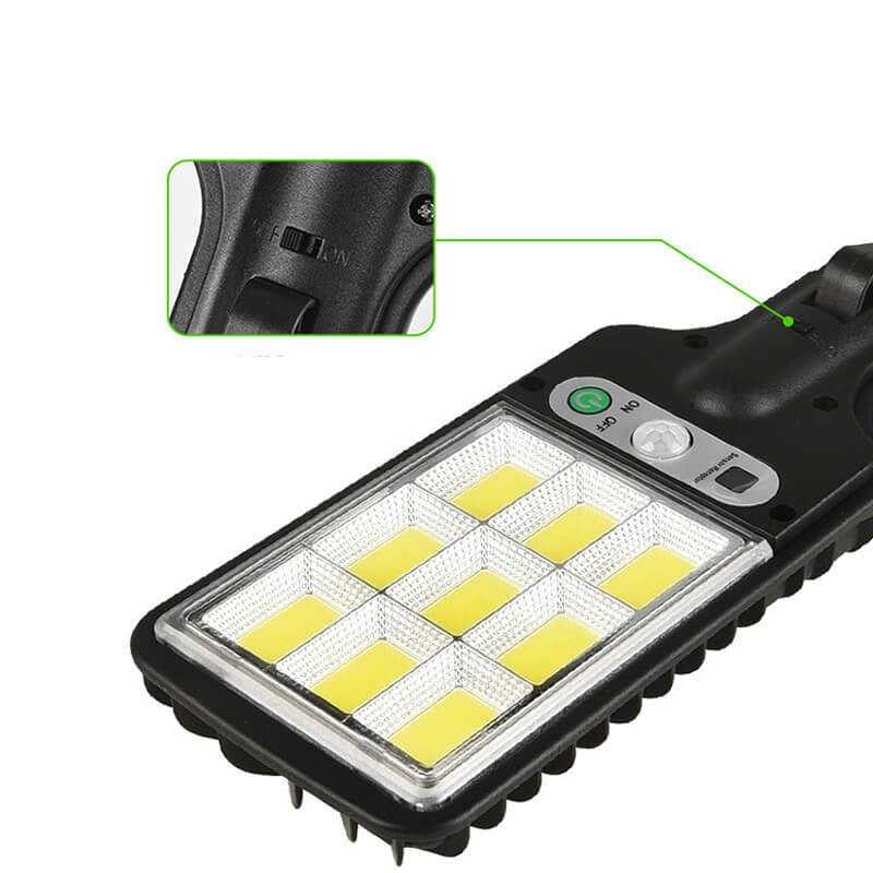 Luz de Inundación Solar Impermeable y Potente con Sensor de Movimiento para Uso Exterior