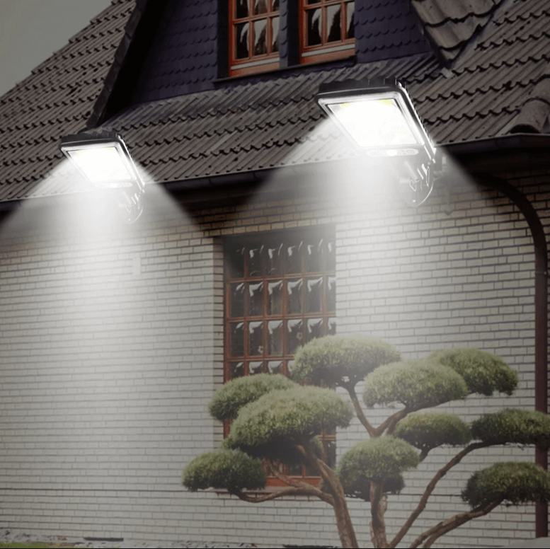 Luz de Inundación Solar Impermeable y Potente con Sensor de Movimiento para Uso Exterior