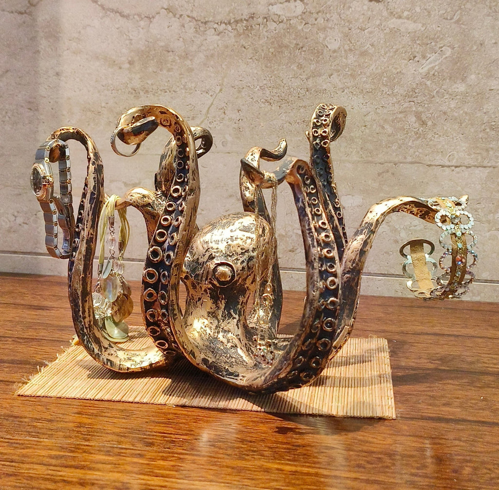 Krukky - Soporte para tazas rústico inspirado en pulpos
