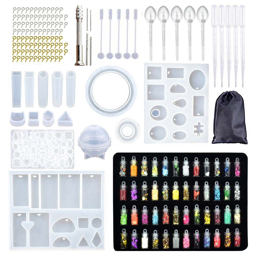 Conjunto Creativo de Moldes de Resina DIY para Joyas Únicas
