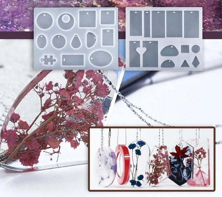 Conjunto Creativo de Moldes de Resina DIY para Joyas Únicas