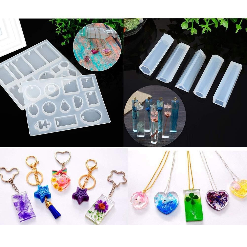 Conjunto Creativo de Moldes de Resina DIY para Joyas Únicas
