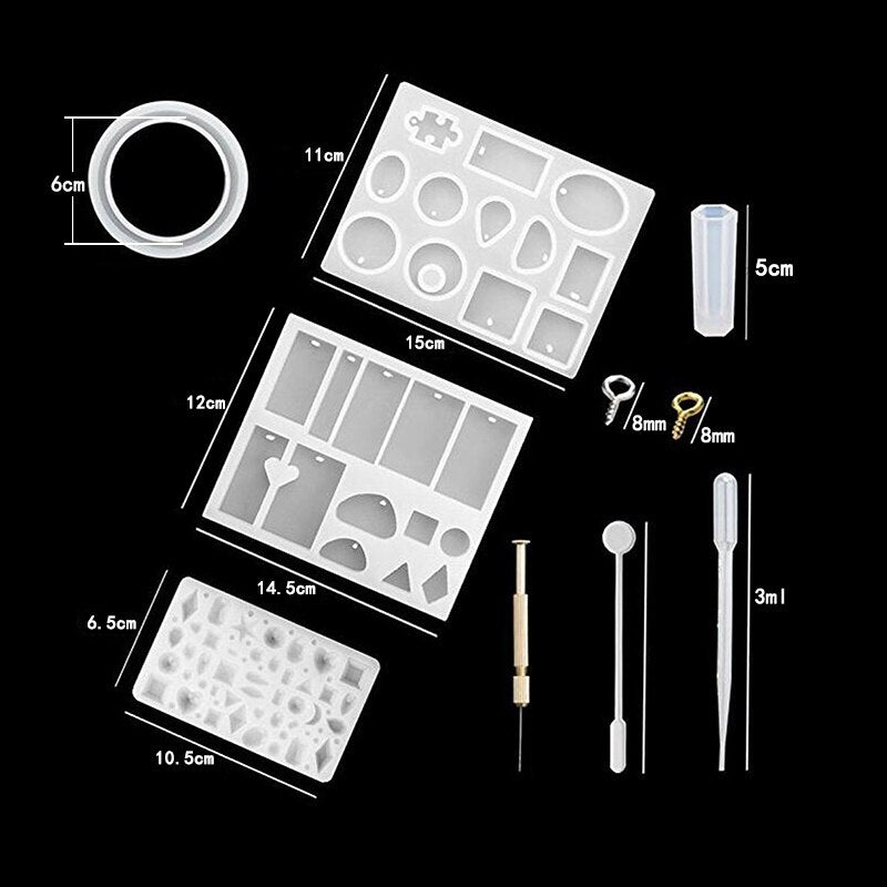 Conjunto Creativo de Moldes de Resina DIY para Joyas Únicas