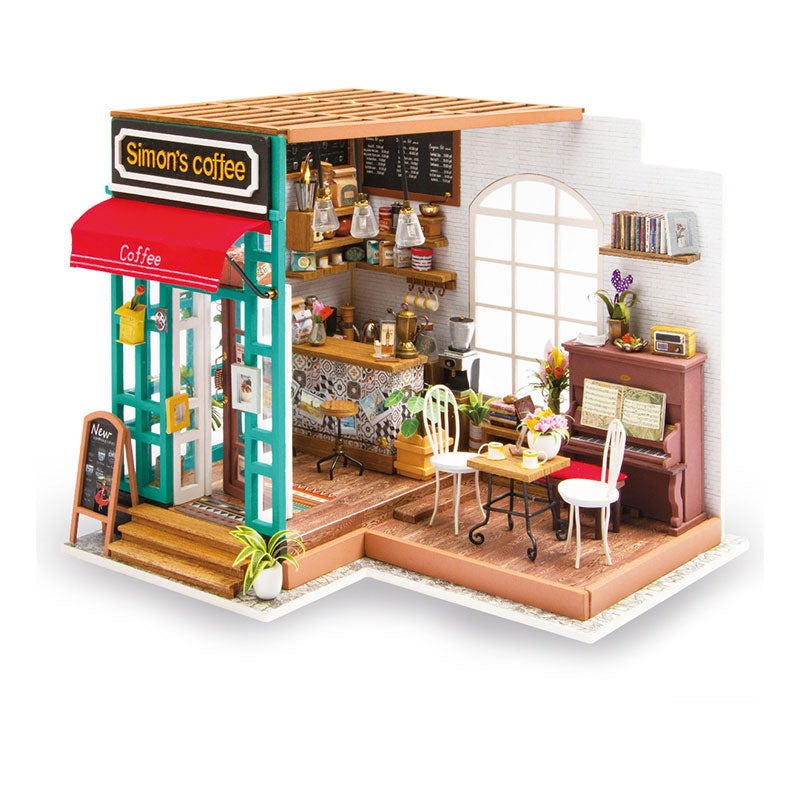 Juego de Casa Miniatura DIY Creativo de Madera para Decoración del Hogar y Hobby