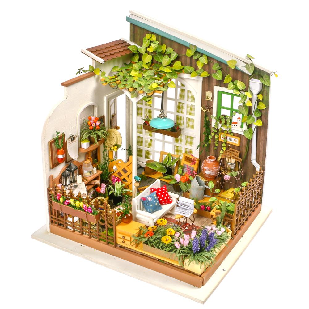 Juego de Casa Miniatura DIY Creativo de Madera para Decoración del Hogar y Hobby