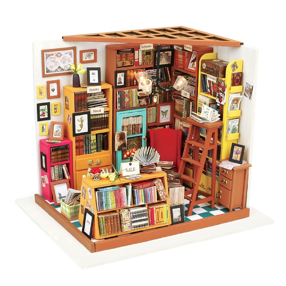 Juego de Casa Miniatura DIY Creativo de Madera para Decoración del Hogar y Hobby