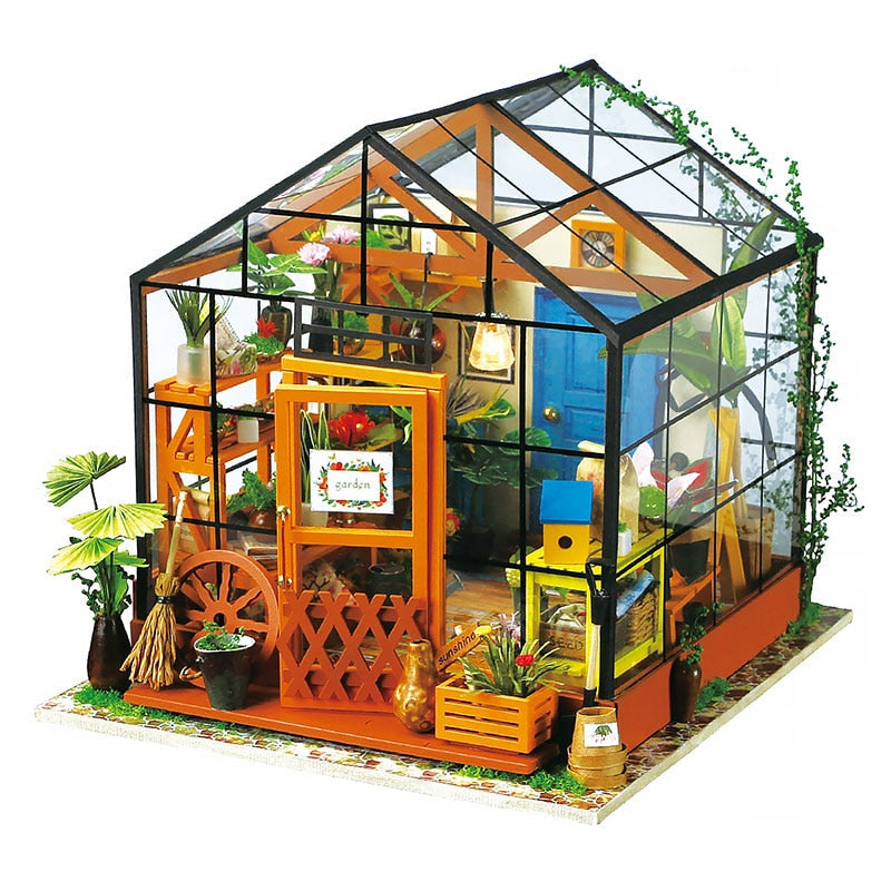 Juego de Casa Miniatura DIY Creativo de Madera para Decoración del Hogar y Hobby