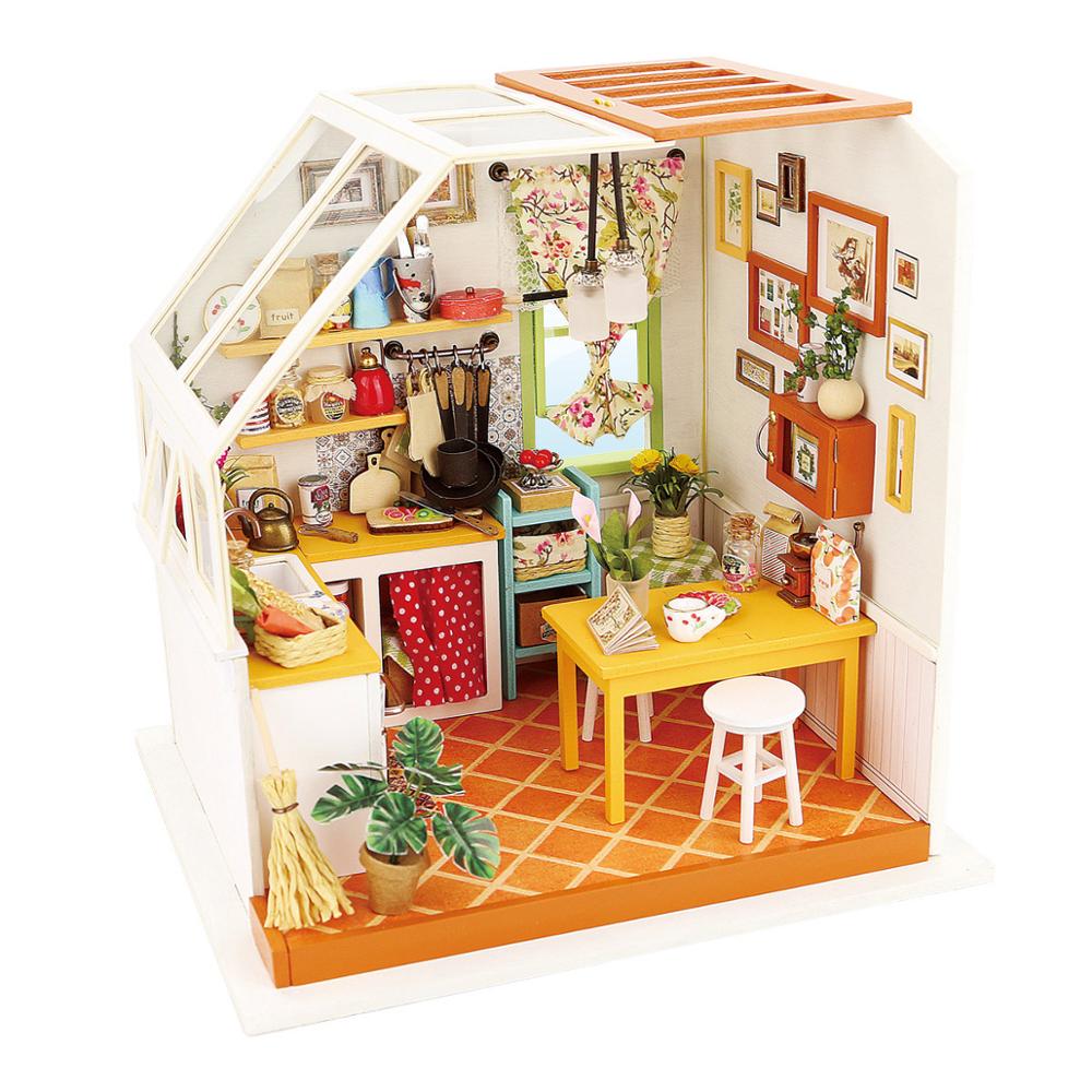 Juego de Casa Miniatura DIY Creativo de Madera para Decoración del Hogar y Hobby