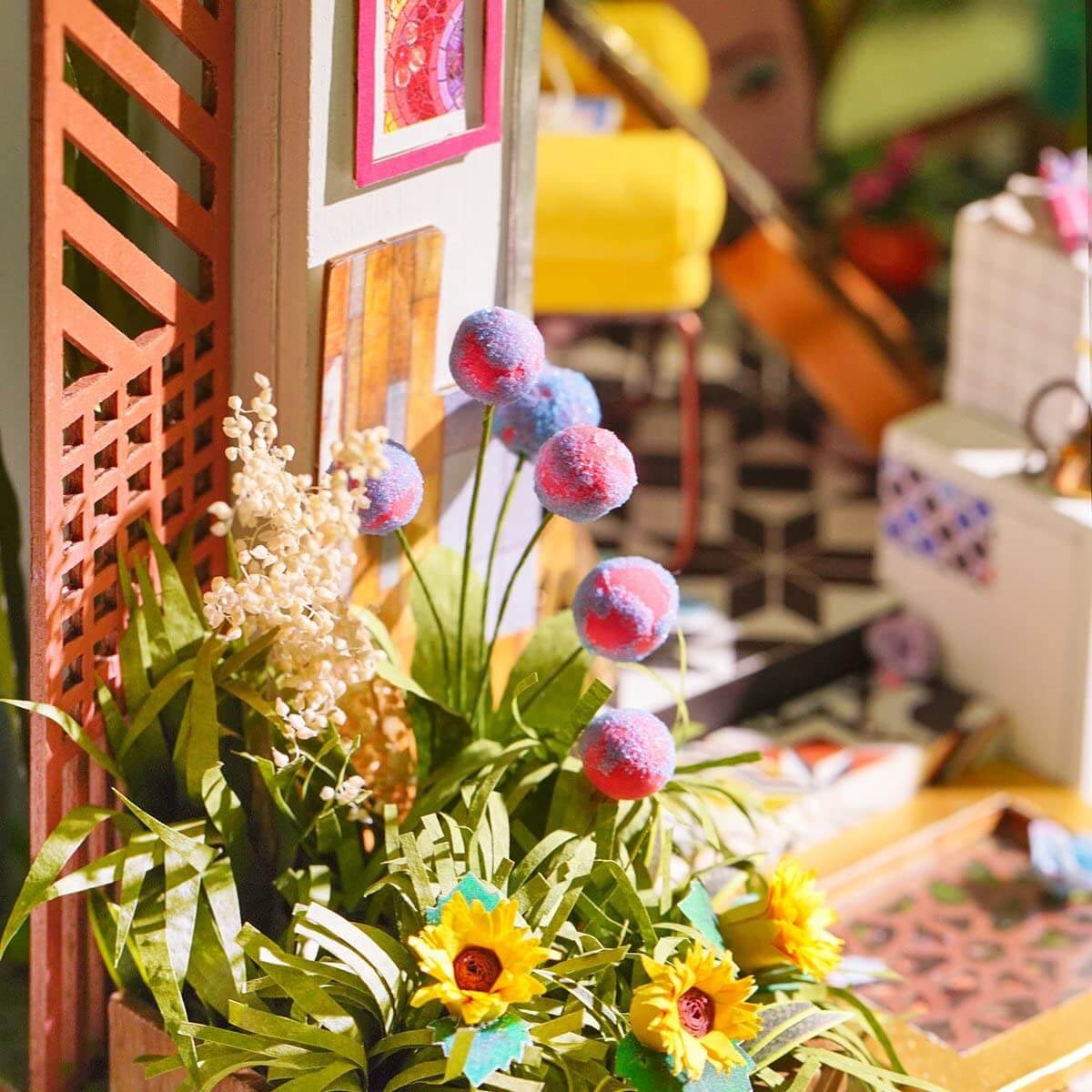 Juego de Casa Miniatura DIY Creativo de Madera para Decoración del Hogar y Hobby