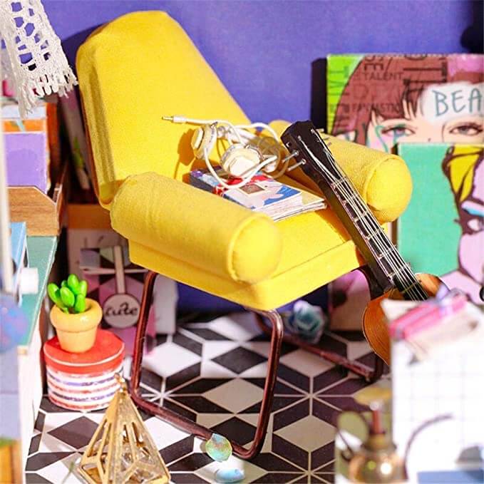 Juego de Casa Miniatura DIY Creativo de Madera para Decoración del Hogar y Hobby