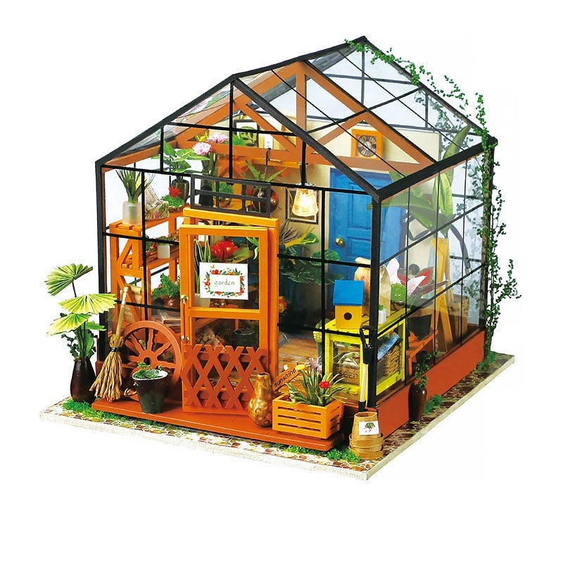 Juego de Casa Miniatura DIY Creativo de Madera para Decoración del Hogar y Hobby