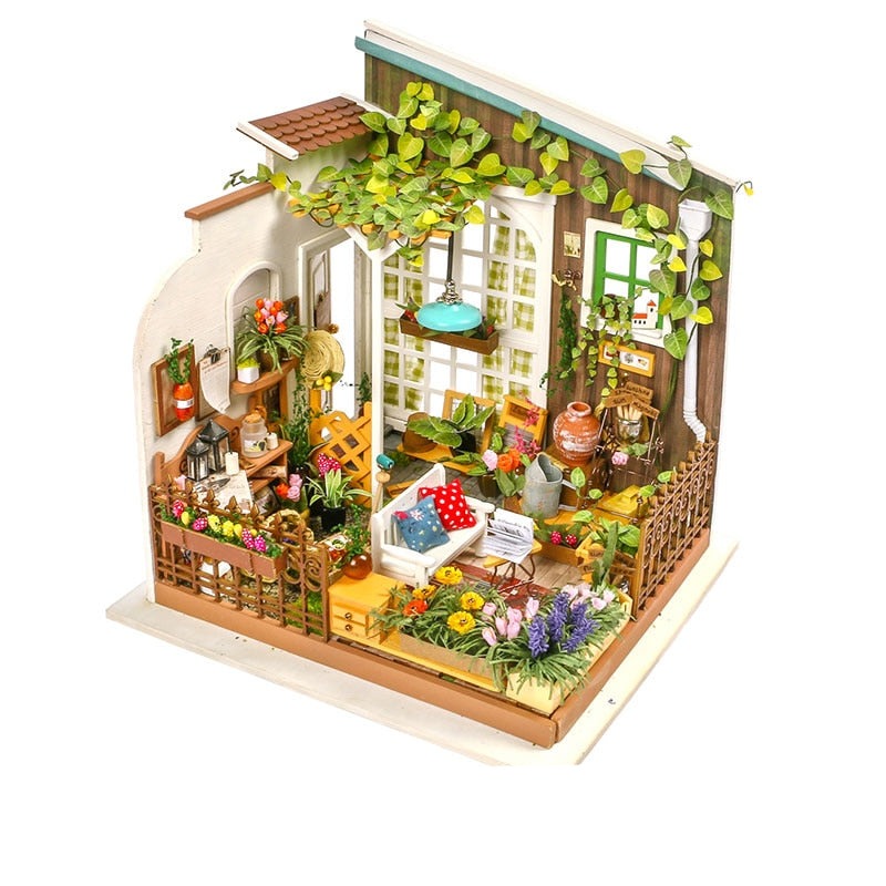 Juego de Casa Miniatura DIY Creativo de Madera para Decoración del Hogar y Hobby