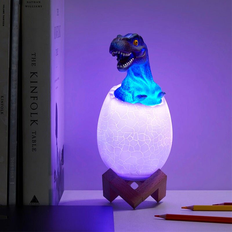 DinoGlow - Lámpara de noche de dinosaurio con luz cambiante y control remoto
