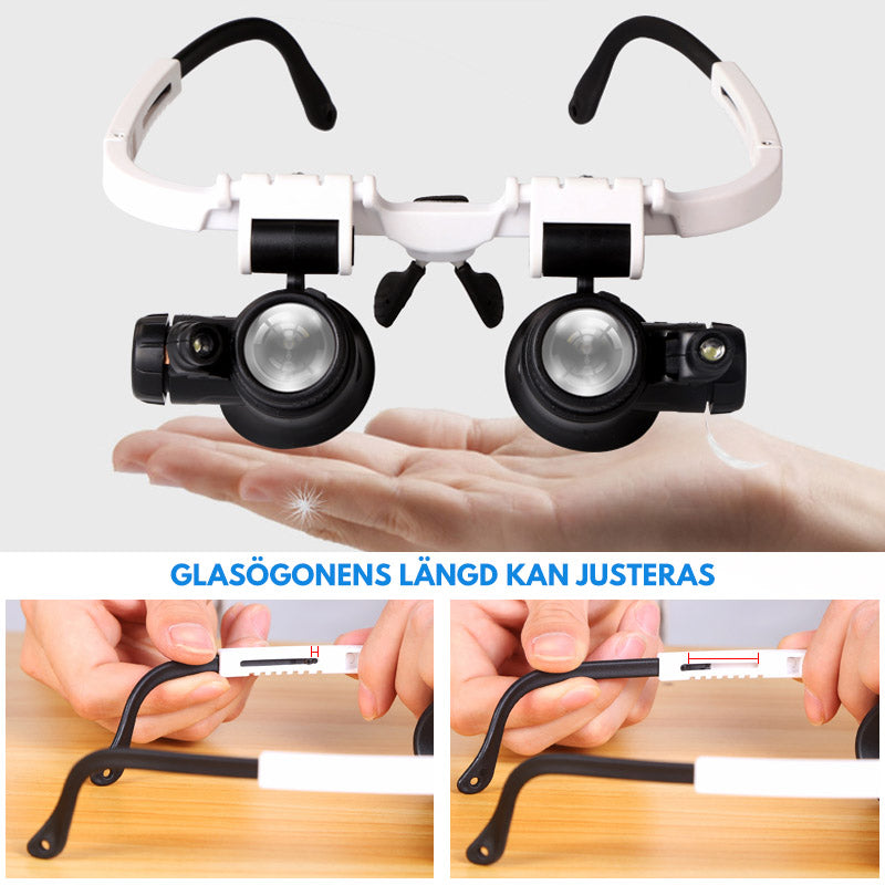 Gafas de Aumento LED con Lentes Intercambiables
