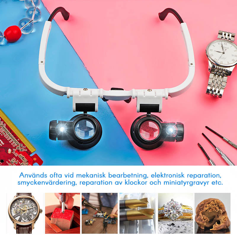 Gafas de Aumento LED con Lentes Intercambiables