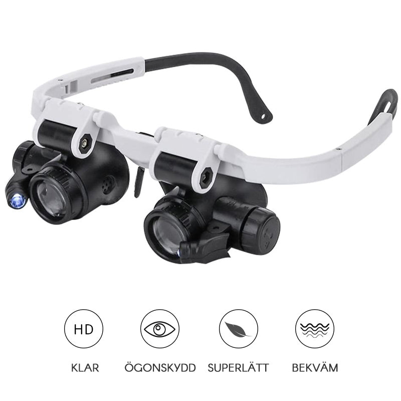 Gafas de Aumento LED con Lentes Intercambiables