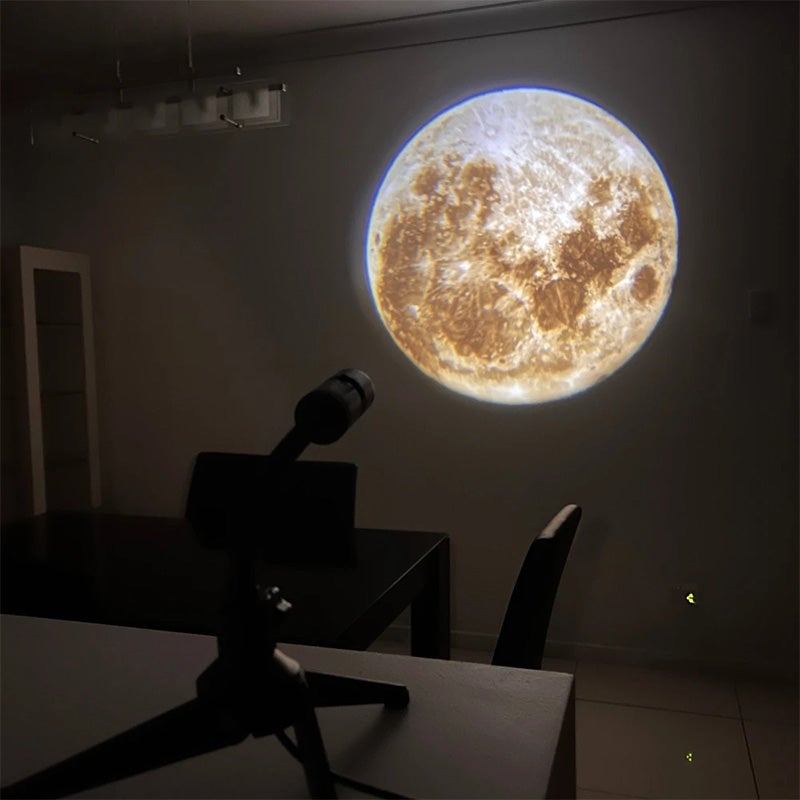 Lámpara LED para niños y adultos - Proyector de Luna y Tierra