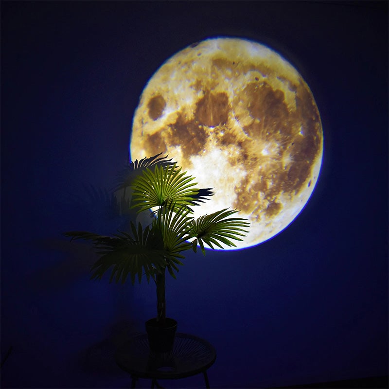 Lámpara LED para niños y adultos - Proyector de Luna y Tierra