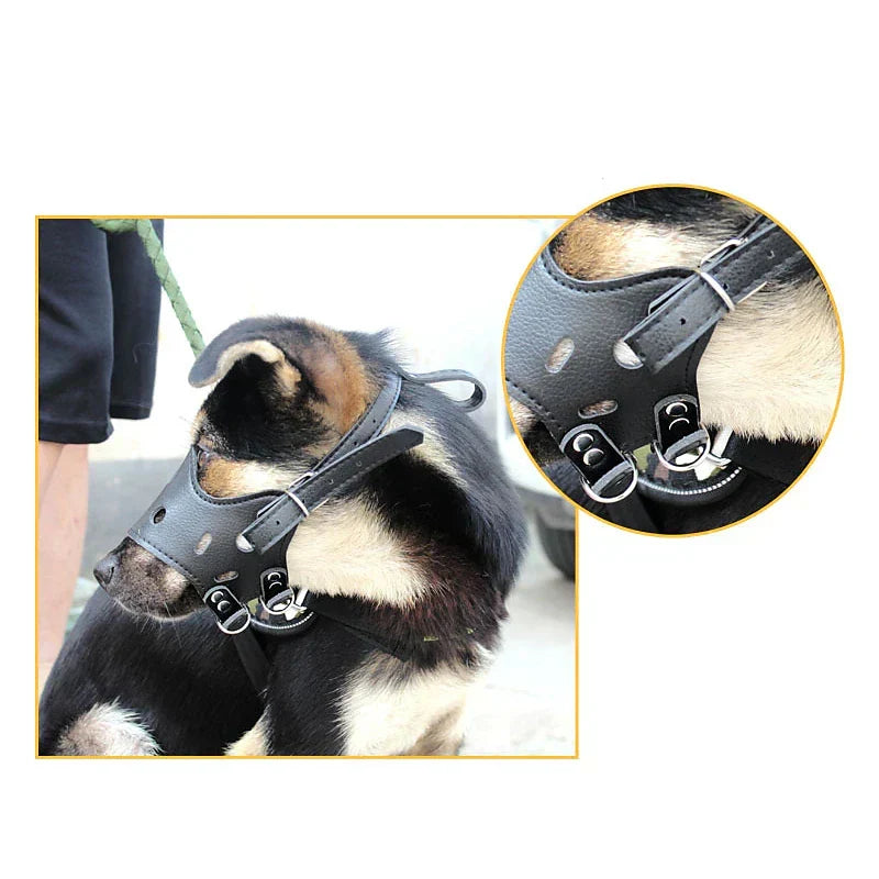 Muzzle de Perro de Cuero - Seguridad y Comodidad | Tamaños y Colores