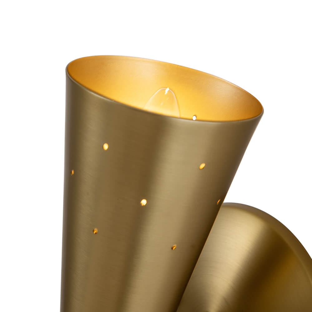 Brassica | Aplique de pared en forma de cono doble