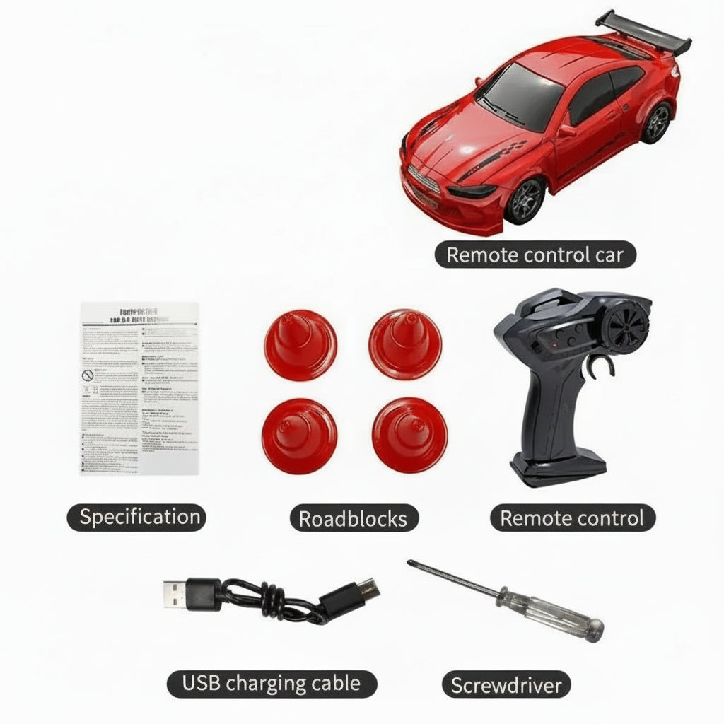 Liten 1:64 Coche RC Drift para Maniobras Precisas