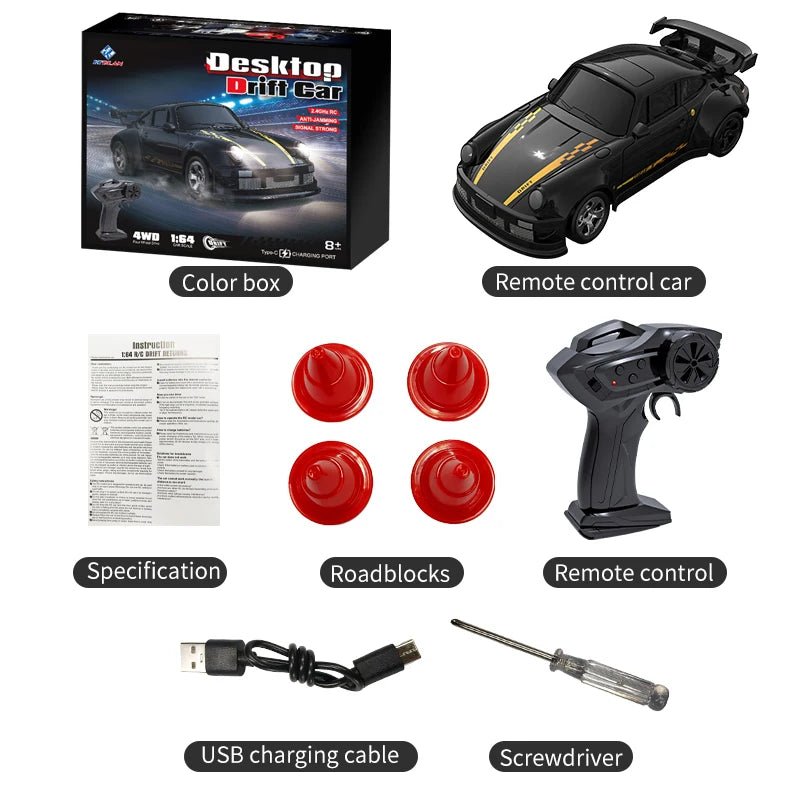 Liten 1:64 Coche RC Drift para Maniobras Precisas
