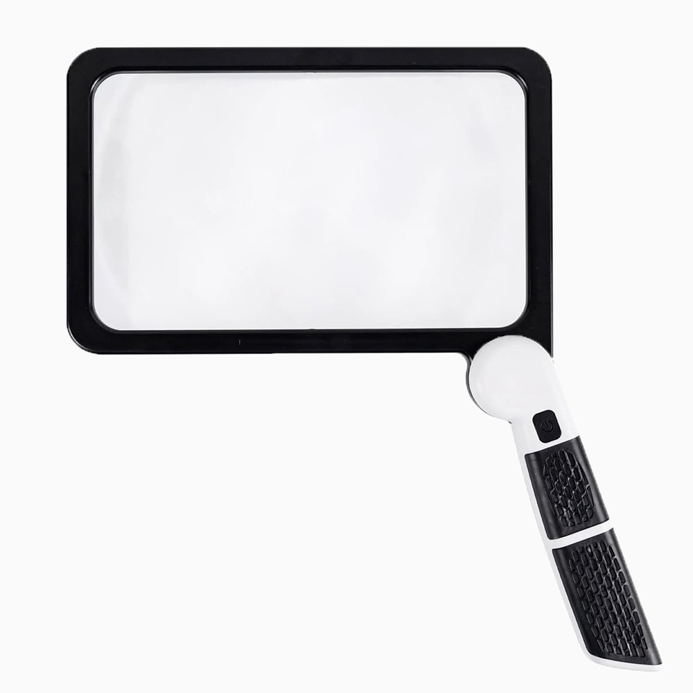 Kalsten | Lupa de Mano de Lados Completos – 5X de Aumento, Lupa Iluminada por LED con 3 Modos, Ideal para Leer Libros y para Personas Mayores