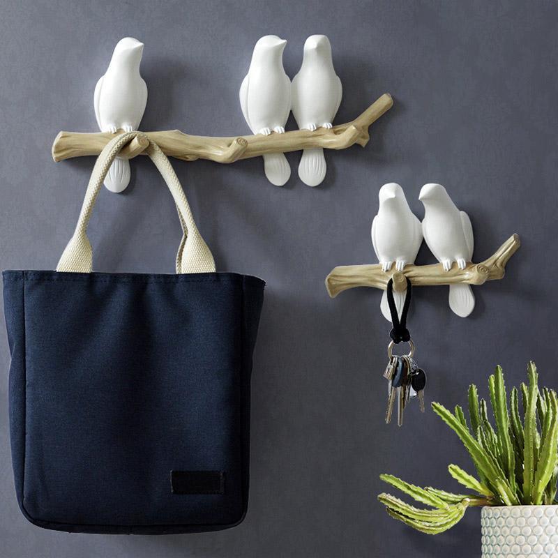Perchas de Pared de Bonitos Pájaros para una Decoración Juguetona
